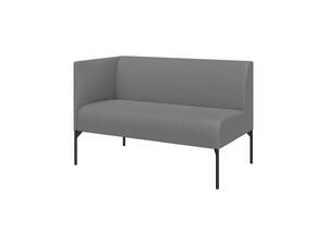 Модуль двухместный высокий левый БРИДЖ Brd2HL Рогожка Sweet grey серый 1225х710х1350