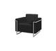 Кресло мягкое ДАКАР Dk1 Экокожа Ecotex 3001 (черная) 920х780х780
