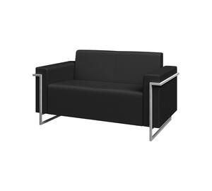 Диван двухместный ДАКАР Dk2 Экокожа Ecotex 3001 (черная) 1470х780х780