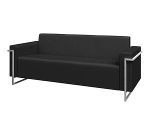 Диван двухместный ДАКАР Dk2 Экокожа Ecotex 3001 (черная) 1470х780х780
