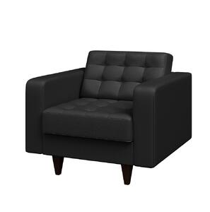 Кресло мягкое КОСМО Kos1-2 Экокожа Ecotex 3001 (черная) 950х870х820