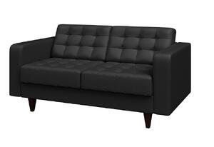 Кресло мягкое КОСМО Kos1-2 Экокожа Ecotex 3001 (черная) 950х870х820