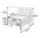 Модуль одноместный КОСМО Kos1 Экокожа Ecotex 3001 (черная) 650х870х820