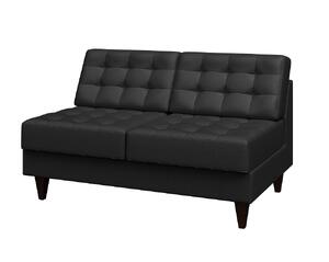 Модуль двухместный КОСМО Kos2 Экокожа Ecotex 3001 (черная) 1300х870х820