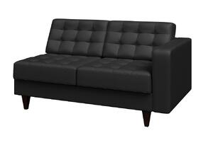 Модуль двухместный КОСМО Kos2 Экокожа Ecotex 3001 (черная) 1300х870х820
