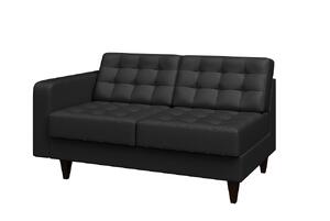 Модуль двухместный КОСМО Kos2 Экокожа Ecotex 3001 (черная) 1300х870х820