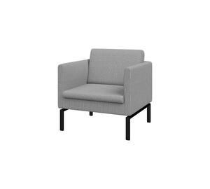 Кресло мягкое ОЛЛИ Ol1 Ткань Рогожка Romeo 13 (светло-серая) 850х750х910