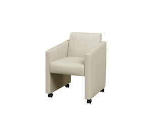 Кресло мягкое БЭЛЛА Bella Экокожа Ecotex 3025 (кремовая) 630х630х850