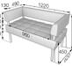 Диван двухместный БИЗНЕС Bu2-2 Экокожа Ecotex 3001 (черная) 1220х620х770
