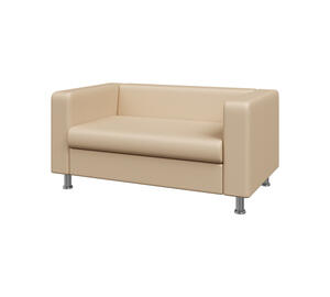 Диван четырехместный АЛЕКТО ALE4 Экокожа Ecotex 3001 (черная) 2180х830х700