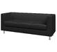 Диван трехместный ДОМИНО Dm3-2 Экокожа Ecotex 3001 (черная) 1820х660х710