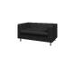 Диван двухместный АЛЕКТО ALE2 Экокожа Ecotex 3001 (черная) 1470х830х700