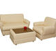 Журнальный стол МАТРИКС MT-2 Экокожа Ecotex 3001 (черная) 810х810х530