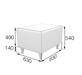 Журнальный стол КОСМО KosT1 Экокожа Ecotex 3001 (черная) 630х830х540