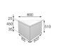 Журнальный стол ОРИГАМИ Or-pt Экокожа Ecotex 3025 (бежевая) 800х800х510