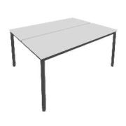 Офисная мебель Slim system Рабочая станция на металлокаркасе С.СП-6.2 Серый/Антрацит 1580x1235x750