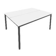 Офисная мебель Slim system Рабочая станция на металлокаркасе С.СП-6.2 Белый/Антрацит 1580x1235x750