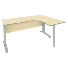 Офисная мебель RIVA Стол криволинейный правый ПЛ.СА-4 (R) Клён/Металлик/ Тёмно-серый 1600х1200х750
