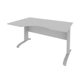 Офисная мебель RIVA Стол криволинейный левый ПЛ.СА-2 (L) Серый/ Тёмно-серый 1400х900х750
