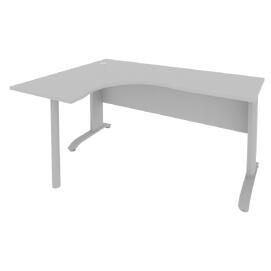 Офисная мебель RIVA Стол криволинейный левый ПЛ.СА-4 (L) Серый/ Тёмно-серый 1600х1200х750