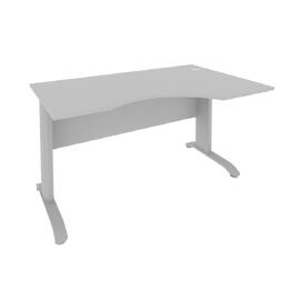 Офисная мебель RIVA Стол криволинейный правый ПЛ.СА-2 (R) Серый/ Тёмно-серый 1400х900х750