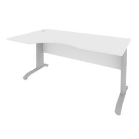 Офисная мебель RIVA Стол криволинейный левый ПЛ.СА-1 (L) Белый/ Тёмно-серый 1600х900х750