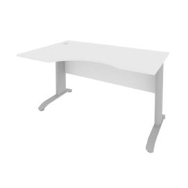 Офисная мебель RIVA Стол криволинейный левый ПЛ.СА-2 (L) Белый/ Тёмно-серый 1400х900х750