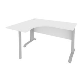 Офисная мебель RIVA Стол криволинейный левый ПЛ.СА-3 (L) Белый/ Тёмно-серый 1400х1200х750