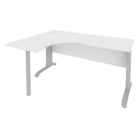 Офисная мебель RIVA Стол криволинейный левый ПЛ.СА-4 (L) Белый/ Тёмно-серый 1600х1200х750