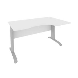 Офисная мебель RIVA Стол криволинейный правый ПЛ.СА-2 (R) Белый/ Тёмно-серый 1400х900х750