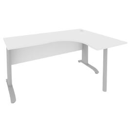 Офисная мебель RIVA Стол криволинейный правый ПЛ.СА-4 (R) Белый/ Тёмно-серый 1600х1200х750