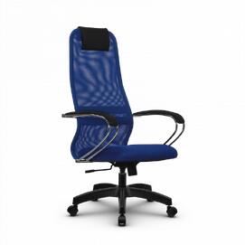 Кресло руководителя SU-BK131-8, осн.001 (PL) сетка/ткань-сетка (Синяя) 260x680x910