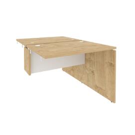 Офисная мебель Onix Стол-приставка двойной к опорным элементам O.D.SPR-1.7 Тиквуд светлый/Белый бриллиант 980x1475x750