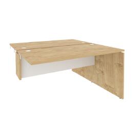 Офисная мебель Onix Стол-приставка двойной к опорным элементам O.D.SPR-3.7 Тиквуд светлый/Белый бриллиант 1380x1475x750
