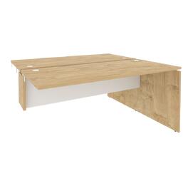 Офисная мебель Onix Стол-приставка двойной к опорным элементам O.D.SPR-4.7 Тиквуд светлый/Белый бриллиант 1580x1475x750