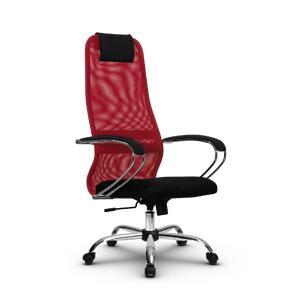 Кресло руководителя SU-BK131-8, осн.003 (Ch) сетка/ткань-сетка (тем.Серая) 260x680x910