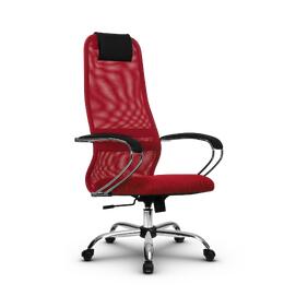 Кресло руководителя SU-BK131-8, осн.003 (Ch) сетка/ткань-сетка (Красная) 260x680x910