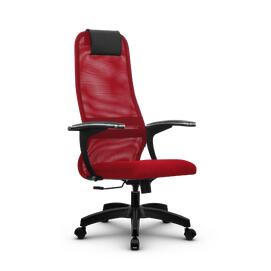Кресло руководителя SU-BU158-8, осн.001 (PL) сетка/ткань-сетка (Красная) 260x680x910