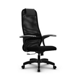 Кресло руководителя SU-BU158-8, осн.001 (PL) сетка/ткань-сетка (Черная) 260x680x910