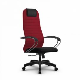 Кресло руководителя SU-BK131-10, осн.001 (PL) ткань-сетка (Красная/Черная) 260x680x910