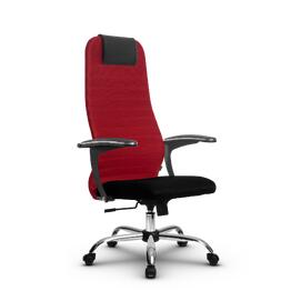 Кресло руководителя SU-BU158-10, осн.003 (Ch) ткань-сетка (Красная/Черная) 260x680x910