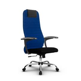 Кресло руководителя SU-BU158-10, осн.003 (Ch) ткань-сетка (Синяя/Черная) 260x680x910