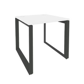Офисная мебель Onix Стол рабочий на О-образном м/к O.MO-SP-0.8 Белый бриллиант/Антрацит 780x800x750