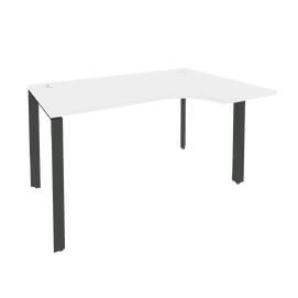 Офисная мебель Onix Стол эргономичный правый на П-образном м/к O.MP-SA-2 (R) Белый бриллиант/Антрацит 1380x980x750 (720/460)