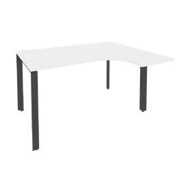 Офисная мебель Onix Стол эргономичный правый на П-образном м/к O.MP-SA-3 (R) Белый бриллиант/Антрацит 1380x1180x750 (800/460)