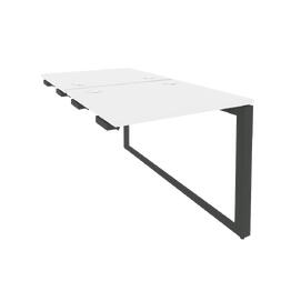 Офисная мебель Onix Стол-приставка двойной на О-образном м/к к опорым элем. O.MO-D.SPR-0.7 Белый бриллиант/Антрацит 780x1475x750