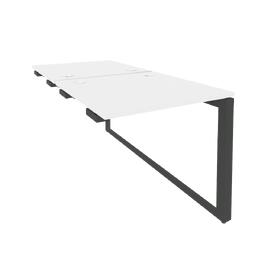 Офисная мебель Onix Стол-приставка двойной на О-образном м/к к опорым элем. O.MO-D.SPR-0.8 Белый бриллиант/Антрацит 780x1635x750