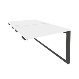 Офисная мебель Onix Стол-приставка двойной на О-образном м/к к опорым элем. O.MO-D.SPR-1.8 Белый бриллиант/Антрацит 980x1635x750