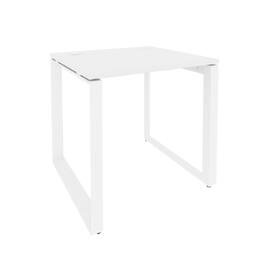 Офисная мебель Onix Стол рабочий на О-образном м/к O.MO-SP-0.7 Белый бриллиант/Белый 780x720x750