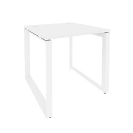 Офисная мебель Onix Стол рабочий на О-образном м/к O.MO-SP-0.8 Белый бриллиант/Белый 780x800x750